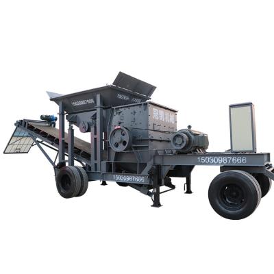 China Stone crushing construction waste crusher station mobile crusher hammer crusher for sale