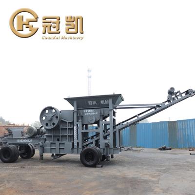 China stone crushing mobile jaw crusher for large quarry for sale