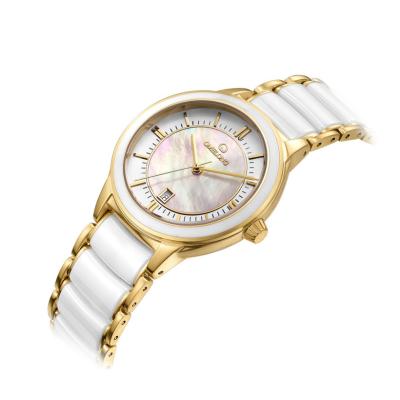 China Women Fashion Stainless Steel Quartz Watch Waterproof OEM Business Wrist Lady Analog Watch for sale