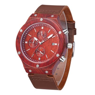 China Simple design dial wooden watch case wooden watches for men for sale