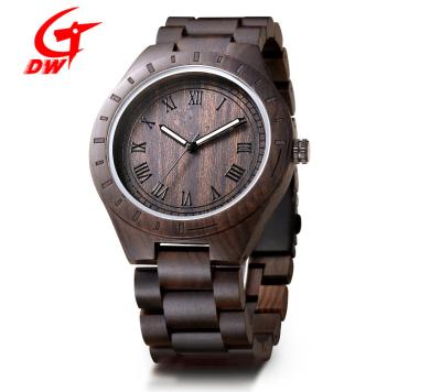 China Water Resistant Retro Chronograph Watches Ebony Wristwatch Customized Logo for sale