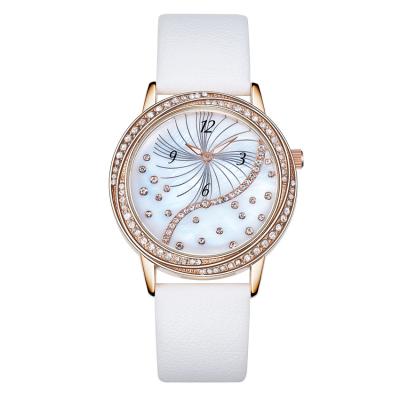 China White Genuine Leather Alloy Jewelly Womens Fashion Quartz Watch For Gift for sale