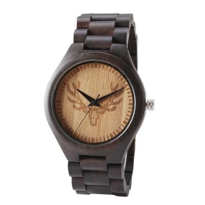 China Luxury Quartz Movement Bamboo Wooden Watch Water Resistant For Women / Men for sale