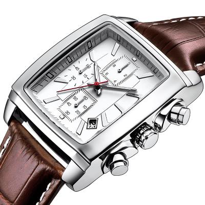 China OEM Dial Wrist Genuine Leather Quartz Watch For Business Man for sale