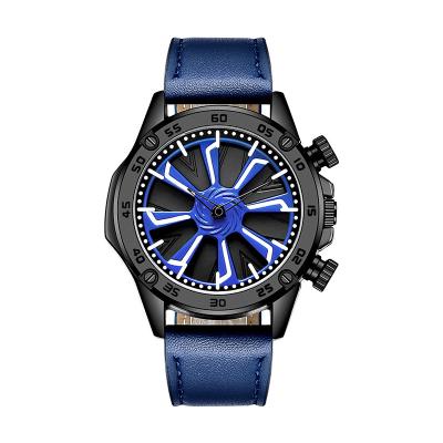 China 3 ATM Zinc Alloy Quartz Hand Watch Genuine Leather Men Watch for sale