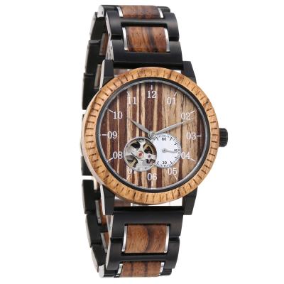 China Digital Ebony Wood Watch With Light Chronograph Date Bamboo Wood Watch for sale