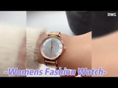 3ATM Waterproof Womens Fashion Watch Steel Crystal With Zinc Alloy Case