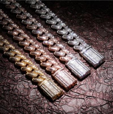 China Hiphop Drop Shipping NO MOQ 1 PC 14mm 18inch 14k Gold Hip Hop Jewelry Outlet Iced CZ Miami Cuban Link Chain 1 Big for sale