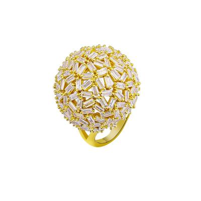 China Casual/Sporty NO MOQ Drop Shipping Blind Wholesale Customize Ring Diamond Dandelion Ring Colorful Flower Ring Iced Out Gold Plated Dandelion Ring for sale