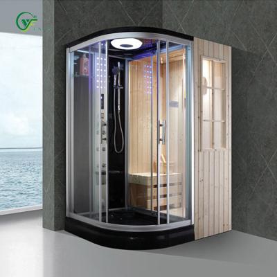 China Hot Selling Computer Control Panel New Design Hotel Use Steam Dry Sauna With Shower for sale