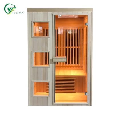 China New Design Computer Control Panel Canadian Hemlock 2 Person Dry Wood Far Infrared Sauna For Sale for sale