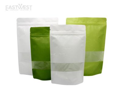 China Eco Friendly Fiber Stand Up Rice Paper Pouches Snack Food Packaging With Resealable Ziplock for sale