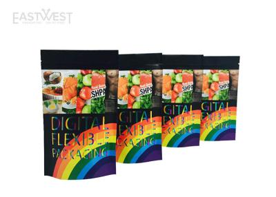 China Unlimited Color Printing Digital Printed Pouches Heat Sealed Resealable Zipper for sale