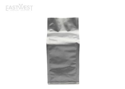 China Matte Silver Zipper Aluminum Foil Pouches Flat Bottom Food / Non Food Applications for sale