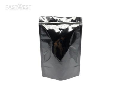 China Stock Zipper Stand Up Aluminum Foil Pouches Reclosable One Way Valve Waterproof for sale