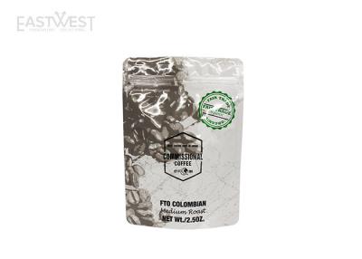 China Foil Stand Up Pouch Coffee Bean Packaging Bags With One Way Degassing Valve for sale