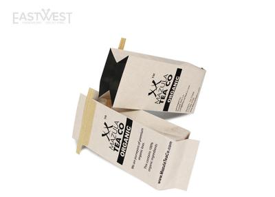 China Eco Printing Kraft Paper Coffee Bean Packaging Bags Side Gusset Coffee Bean Pouches With Tin Tie for sale