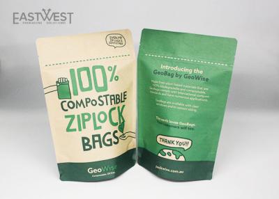 China Resealable Biodegradable Stand Up Pouch Biodegradable Paper Bags Ziplock Type for sale