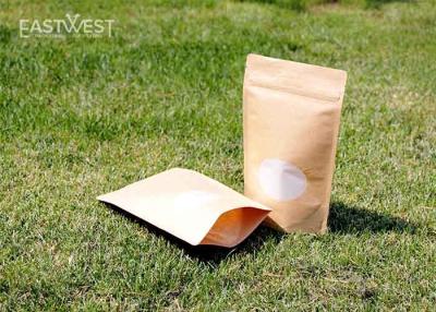 China Frosted Window Nuts Snacks Packaging Bags Biodegradable With Zipper Reclosure for sale