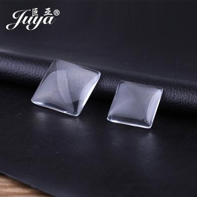 China Jewelry Making Cabochon Factory Supply Base Different Size Glass Square Clear Glass for sale