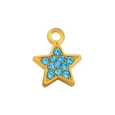 China Wholesale Custom Alloy Necklace Pendant Gold Plated Pendant Star Charm for sale