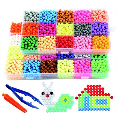 China Solid Color Educational Children's Puzzle Toys 24 Color Puzzle Magic Beads for sale