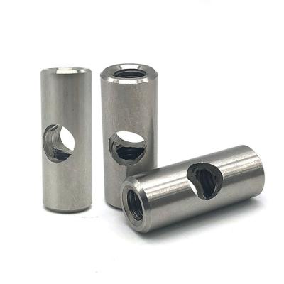 China Automotive Parts Car Universal M3 M4 M5 M6 M8 Ss304 Ss316 Barrel Hammer Nut Automobile Fastener Cross Dowel Hole Barrel Automobile Fastener Nut for sale