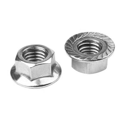 China Automotive Parts Car Universal Din6923 Automobile Fastener Carbon Steel Zinc Electroplate Hex Nut With Rotating M6 M8 M10 Flange Nut Washer for sale