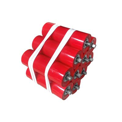 China Factory Belt Conveyor Side Guide Roller Idler Troughing Carrier Steel Roller For Factory Coal Mining Shattering Belt Conveyor for sale