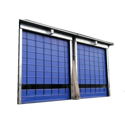 China Heat Insulation Aluminum PVC Stacking Roll Up Door Gates Aluminum for sale