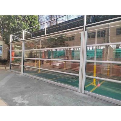 China Heat Insulation PVC Plastic Roller Shutter Door Clear Transparent Door With Electric Roller Shutter Transparent Door for sale