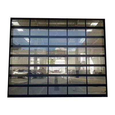 China Heat insulation design professional aluminum frame garage anti-theft opaque glass door for home for sale