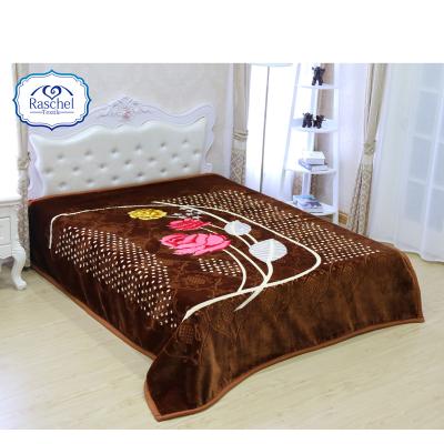 China Anti-pilling 100% Polyester 2Ply 1 Side Embossed Blanket South Korean Style for sale