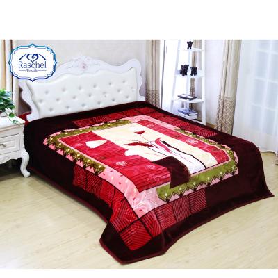 China Anti-pilling Super Soft Two Side Embossed 100% Polyester Circular One Layer Blanket for sale