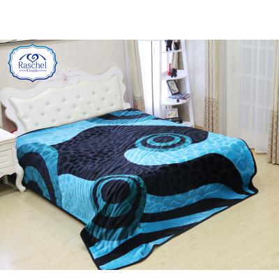 China Anti-pilling selimut 100% polyester geometric design mink blanket deep embossed manta de cobertores for sale