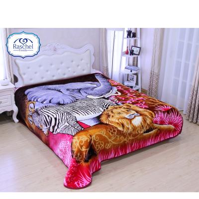 China Anti-pilling Korea style super soft embossed raschel blanket China supplier for sale