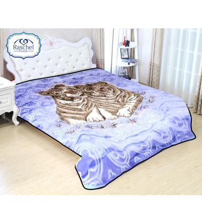 China High Quality Soft Double Ply Anti-pilling Embossed Raschel Mink Blanket From Korea for sale