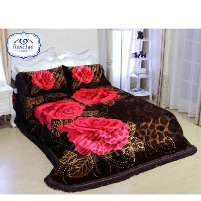 China Custom Korean Printed Anti-pilling Luxury Brand Polyester Blanket for sale