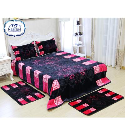 China Anti-pilling Embossed Blanket 100% Polyester Algeria Market 1 Per Side for sale