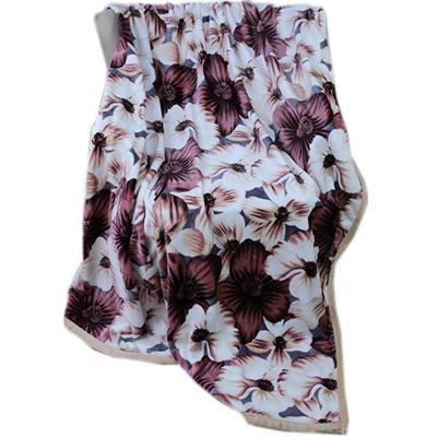 China Folded Custom Printed Flannel Fleece Throw Blanket for sale