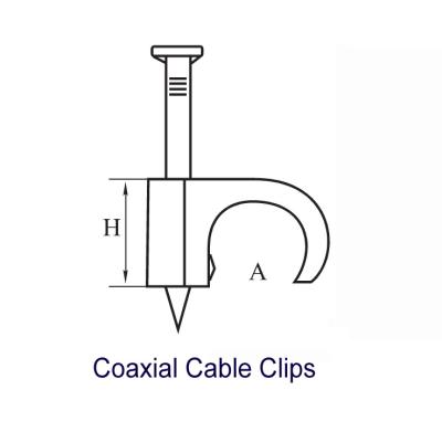 China Accessories Factory Direct Selling High Quality Electrical Plastic Coaxial Cable Pipe Clip Nail Hook Binding For European Market for sale