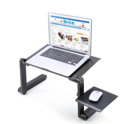 China (Height) Adjustable Warm Ergonomic Laptop Stand Lap Desk Computer Folding Table With Fan for sale