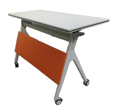 China New Flip Top Conference Table Folding Training Table with Wheels for Office School for sale