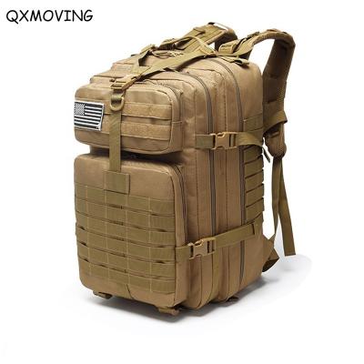 China QXMOVING Waterproof Outdoor Camping Hiking Hunting Oxford Bag Waterproof Large Oxford Military Molle Tactical Backpack for sale