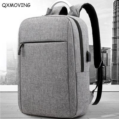 China With QXMOVING USB School Laptop Fashion Men Backpack Leisure Business Travel Backpack USB Charging Port for sale