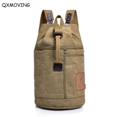 China QXMOVING Large Capacity Anti-theft Travel Bag Portable Simple Canvas Backpack for sale