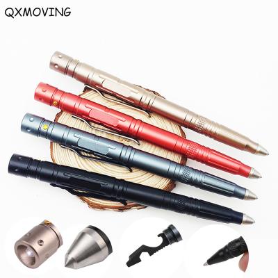 China QXMOVING Breaker Self Defense Tactical Pen With Survival Outdoor Pen Flashlight Adventure Glass Breaker for sale