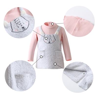 China Hot Sale Autumn Kids Girl Snap Button Sweater Hoodie Dress Fleece Anti-pilling Babies Lace Hoodies Long Sleeves for sale