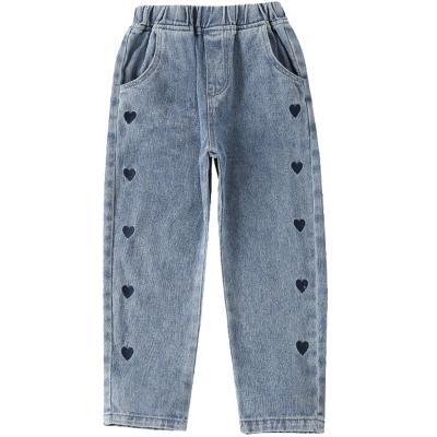 China Breathable Toddler Kids Jeans Slim Fit Girls Wear Jeans Kids Pants Wholesale Kids Clothes 3-8years for sale