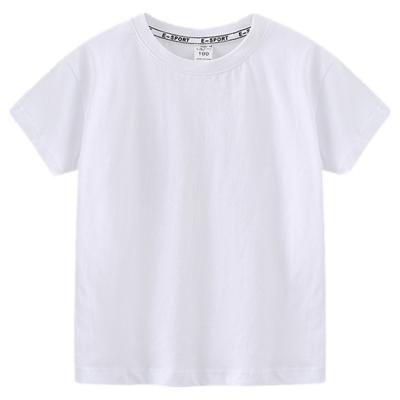 China QUICK DRY Black White Boy's T-shirt White Solid Color Short Sleeved T-shirt Summer Cotton T-Shirts New/ for sale